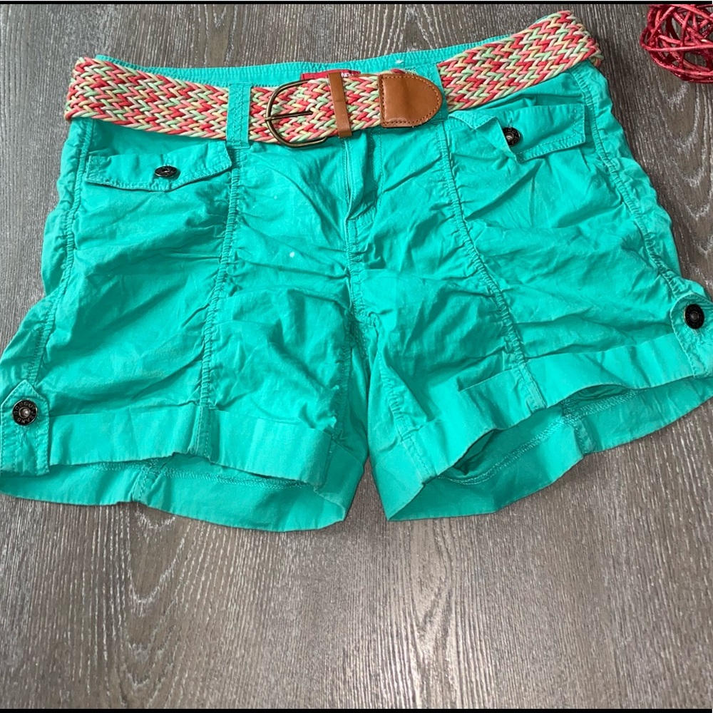 Bongo Women's Jean Shorts Green Junior’s Size 9